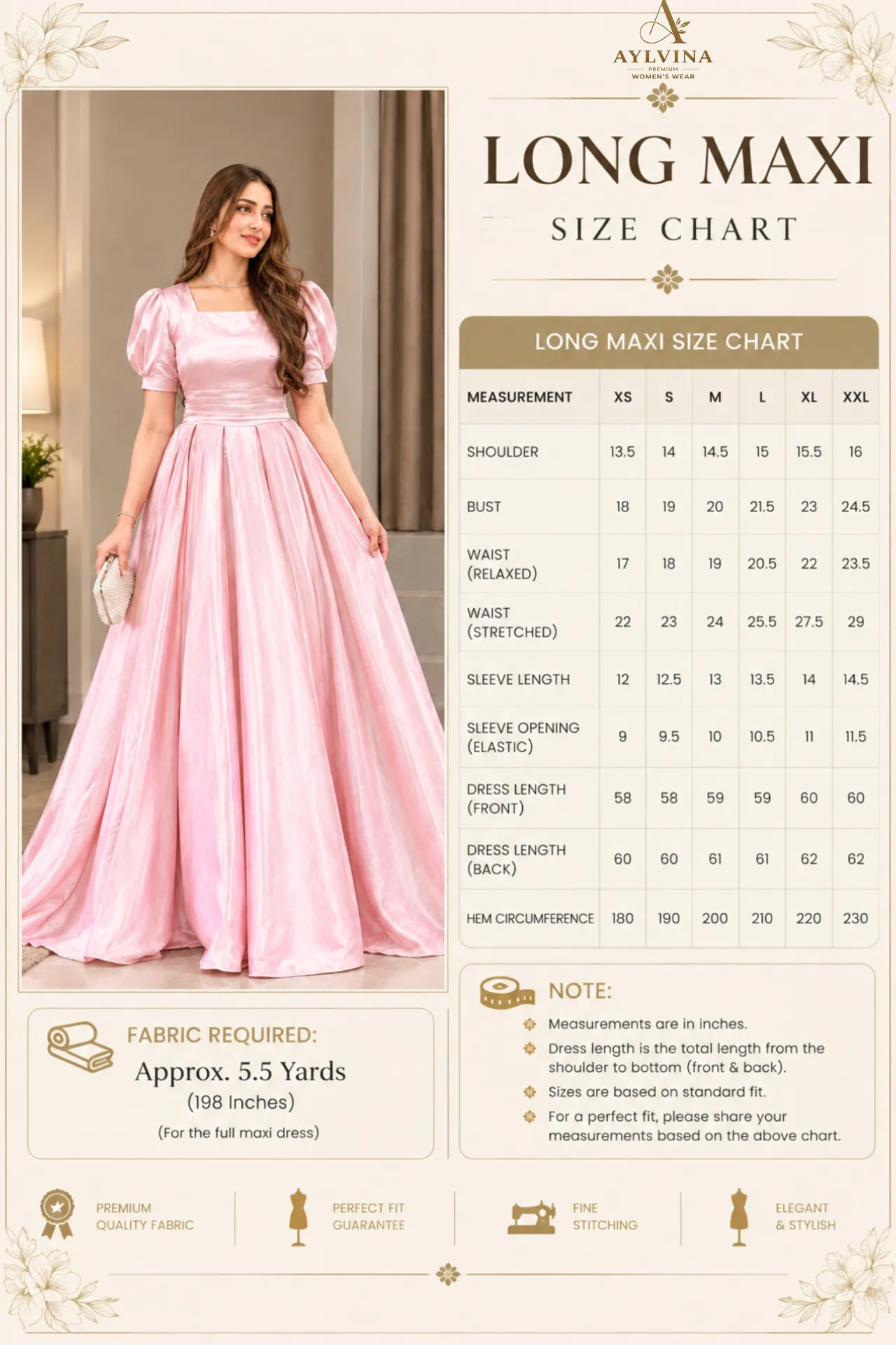 AL139 size chart