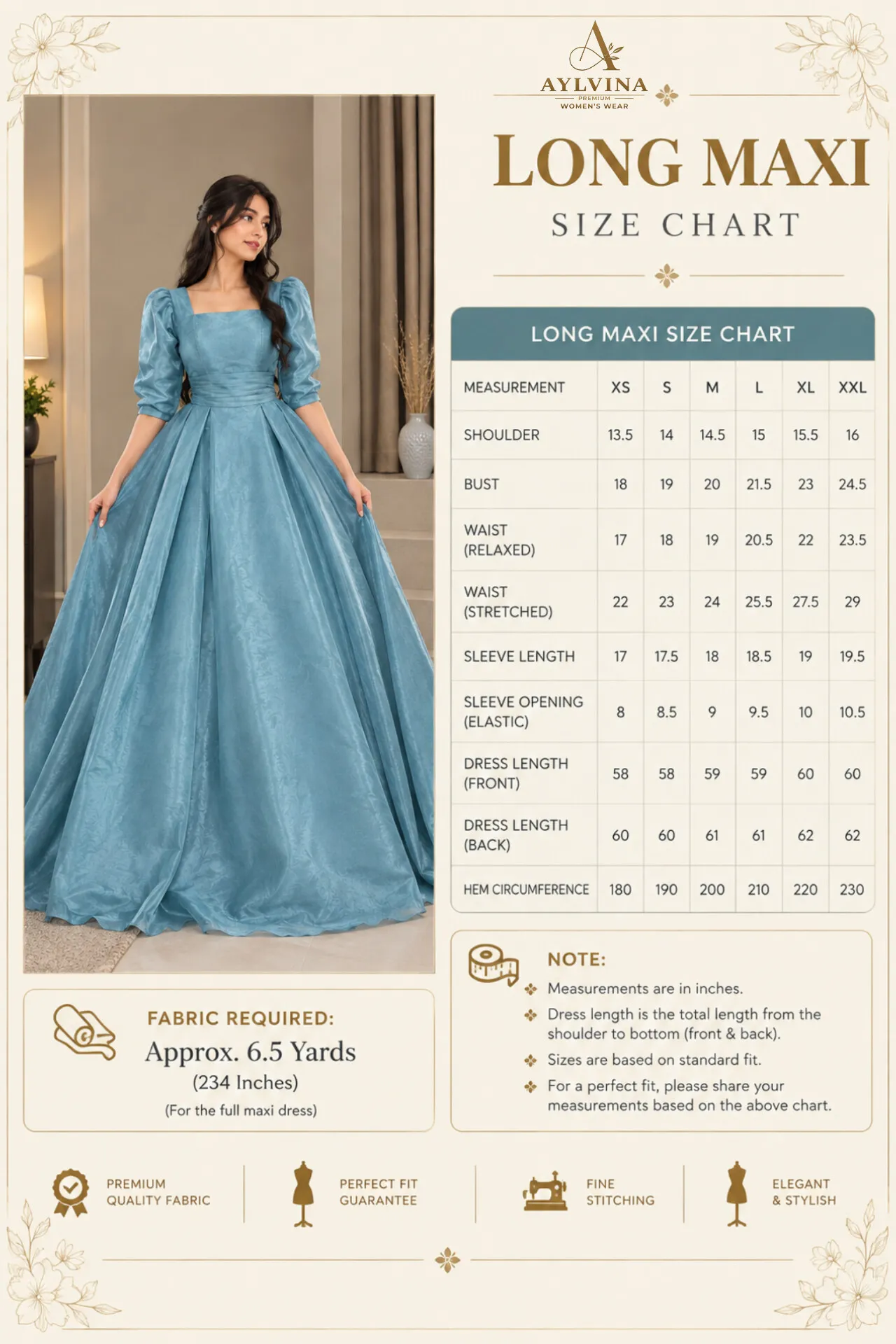 AL140 size chart