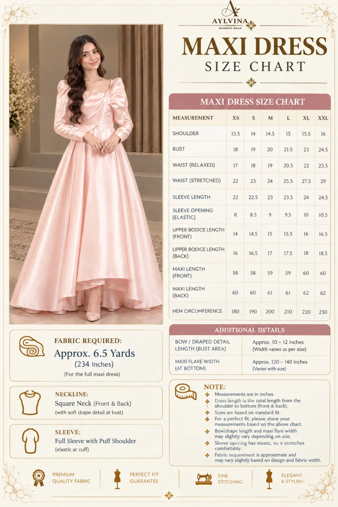 AL150 size chart