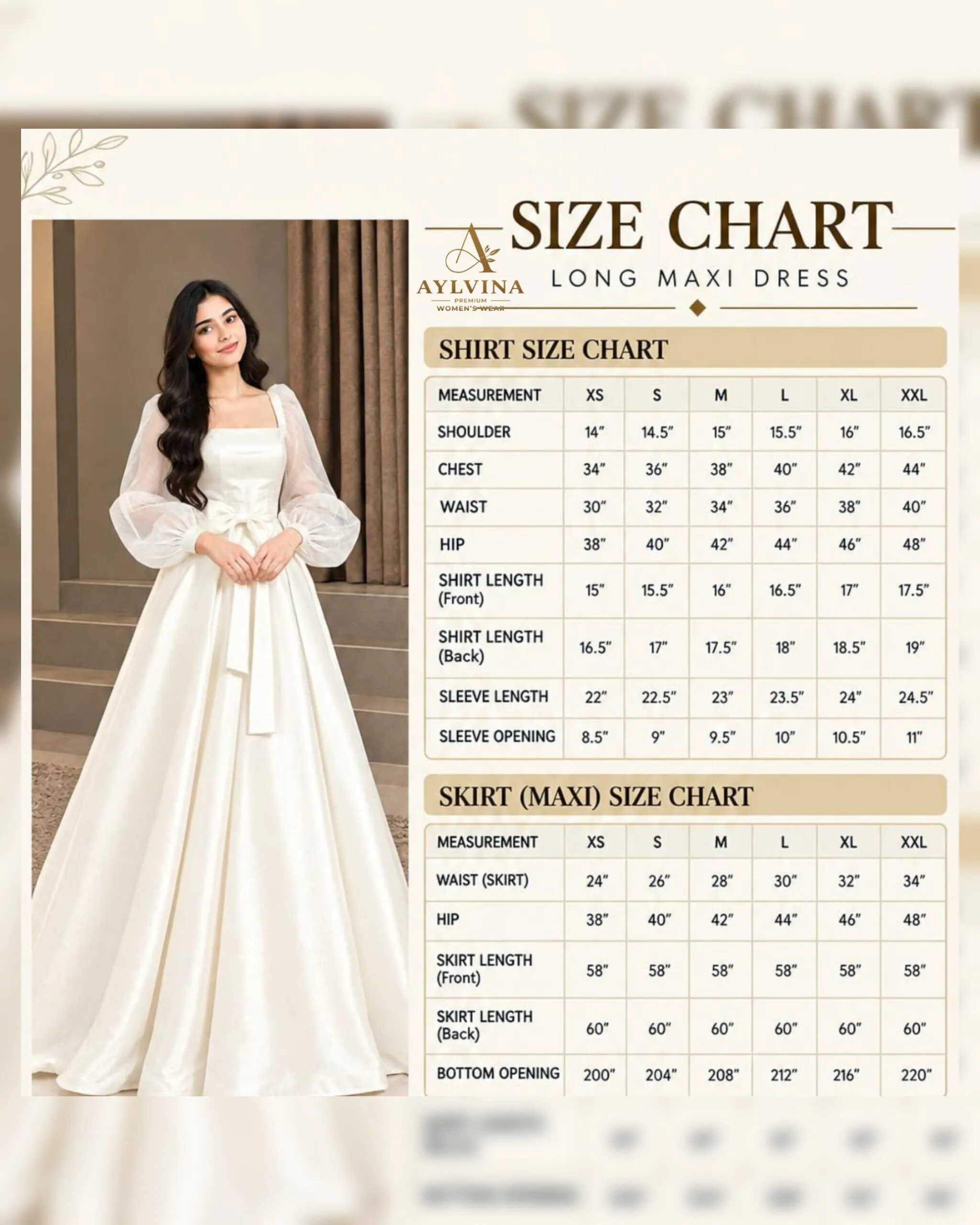 AL152 size chart