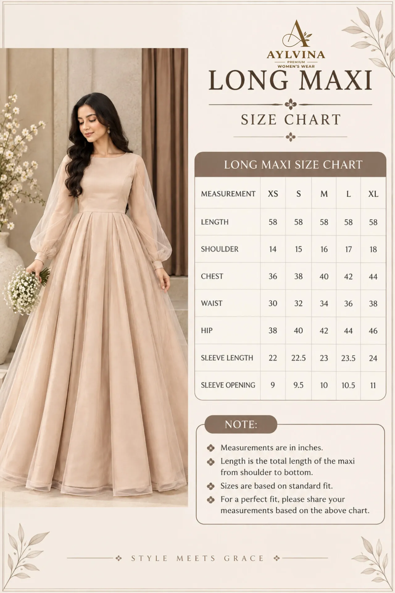 AL142 size chart